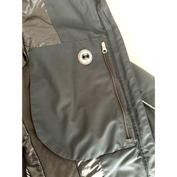 Nils Ski Snow Board Jacket Women 10 Black Thermal Soft Shell Zip Hood Pockets - Picture 8 of 16